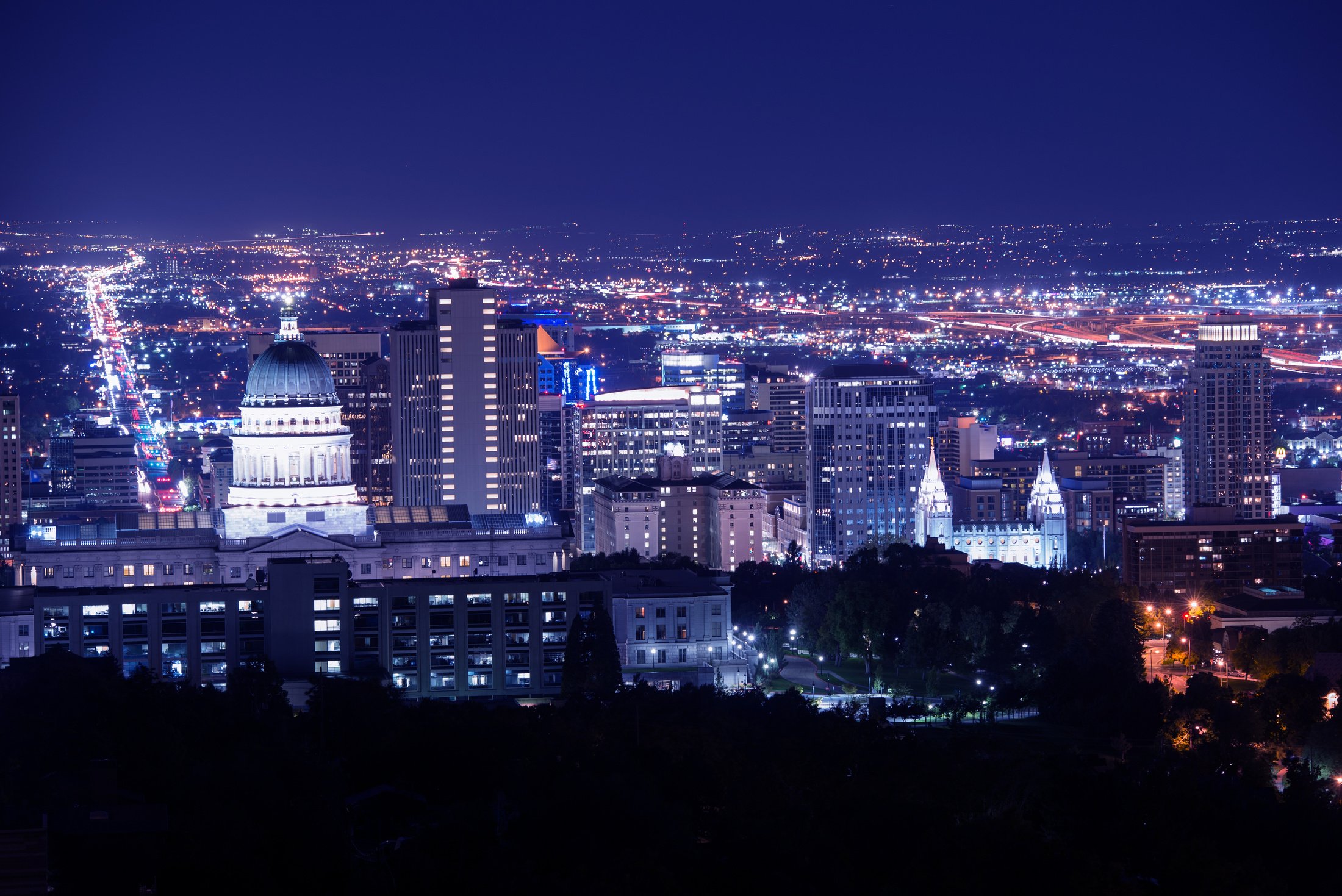 Salt Lake City at Night